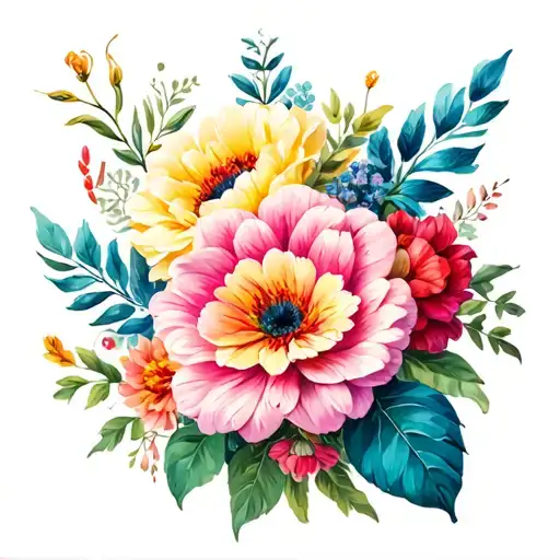 January And March Birthday Flowers Intertwined