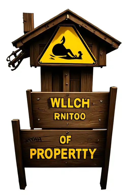 Old Warning Sign Property Of Ryan