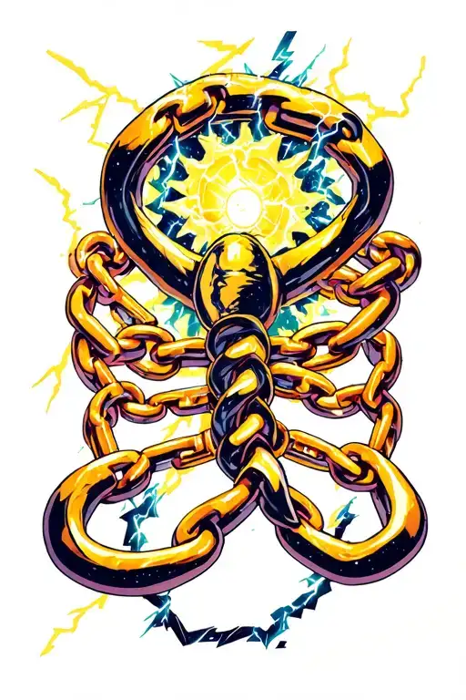 Cancer Zodiac Sign Combined With Kurapika's Chain And Killua's Lightning