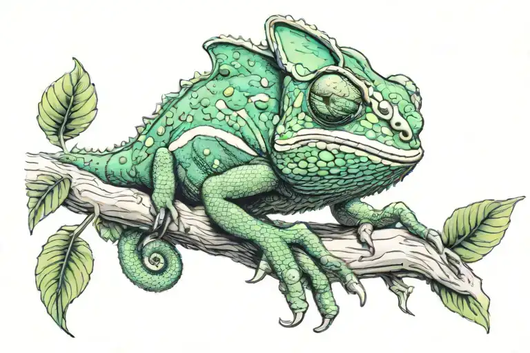 Chameleon Looking Curious