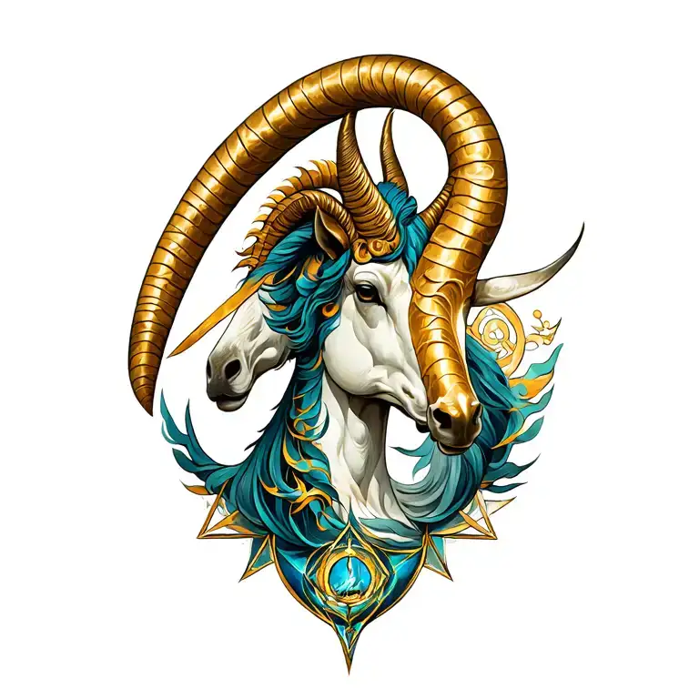 Hermetic Capricorn Symbol Surrounded