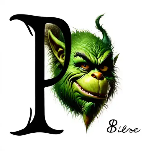 P Initial Into A Grinch