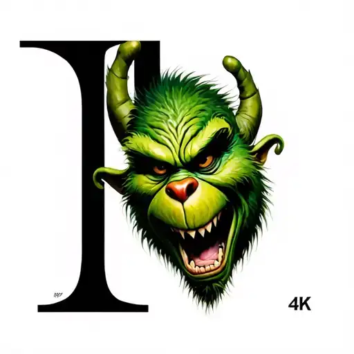 K Initial Into A Grinch