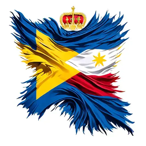 Sweden And Philippines Flag Intertwined