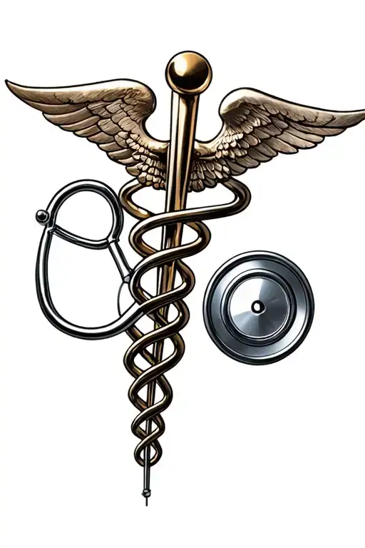 Caduceus And Stethoscope