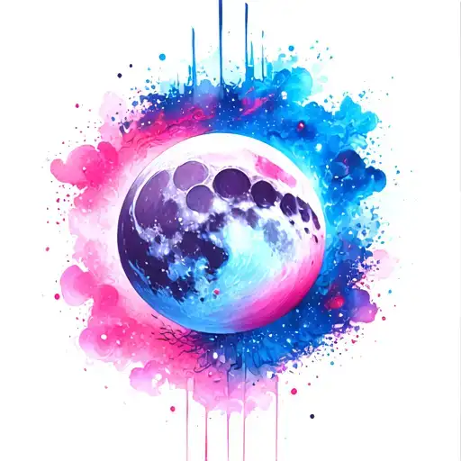 Pink And Blue Full Moons