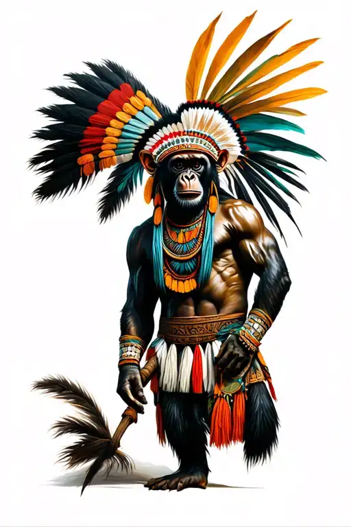 Monkey Taino Indian Warrior