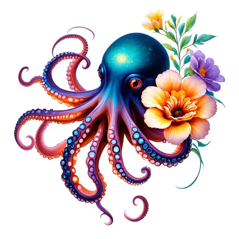 Coverup Space With Octopus Flowers