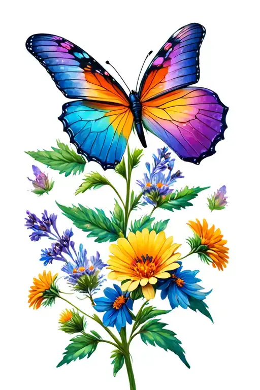 Colorado Wildflowers And The State Butterfly