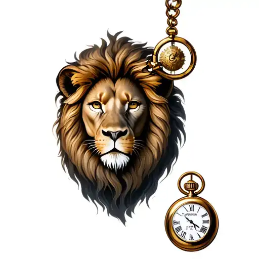 Lion With Pocket Watch