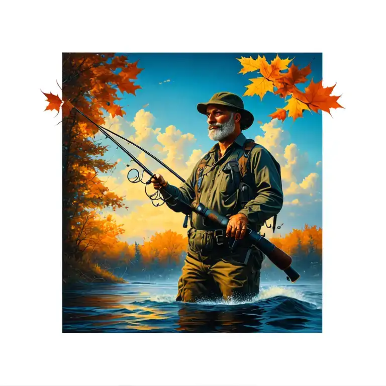 Fall Fishing Rod