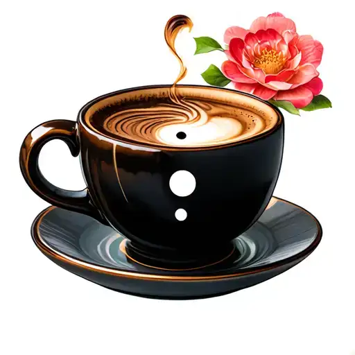 Coffee Cup Ying Yang For Friendship