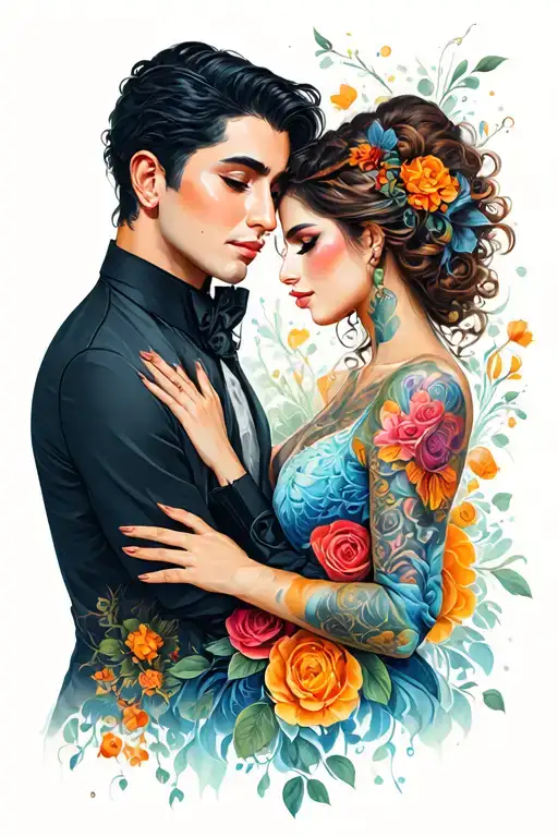 Couple Tattoo Design Inspired
