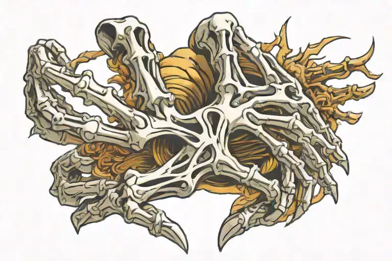 Skeleton Hand Reaching