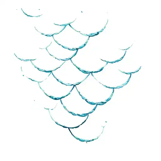 Mermaid Scales Forming The Shape