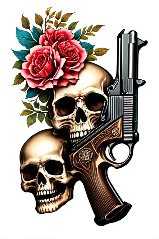 Gun And Skulls