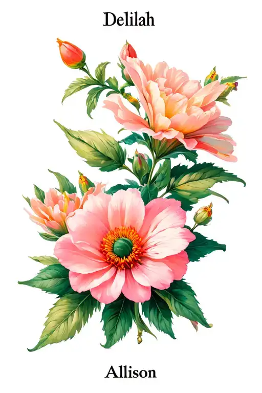 Delilah Flower With The Name Allison