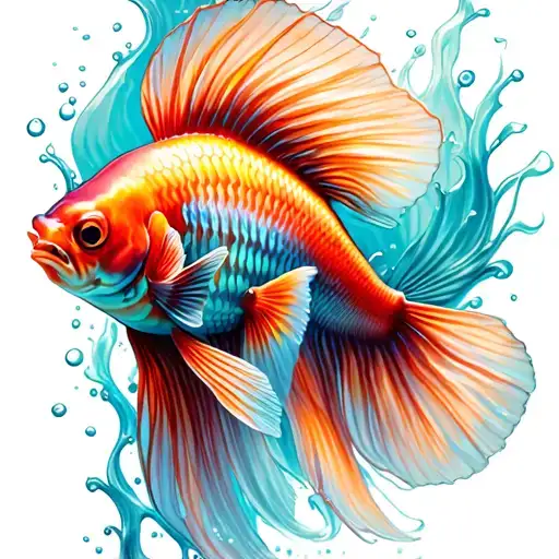 Beta Fish Swimming
