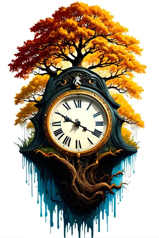 Melting Clock Wilting Tree