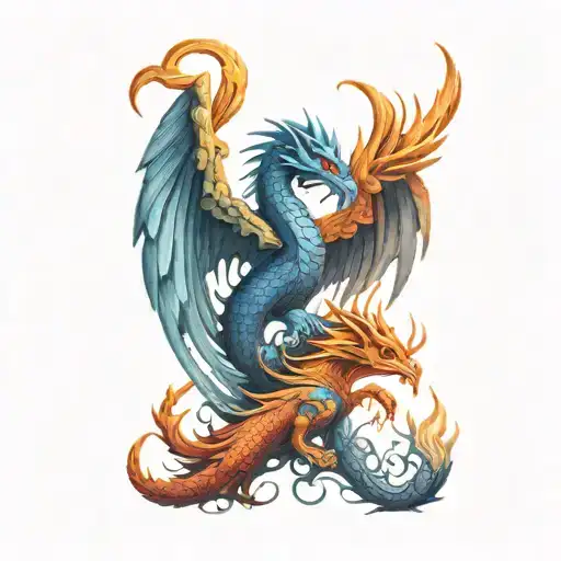 Phoenix And Dragon