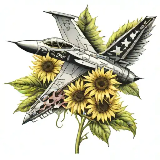 Fighter Jet Petals Sunflower