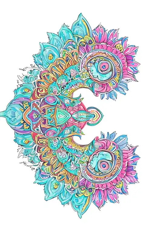 Mandala Design Incorporating Elements