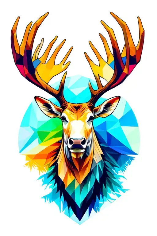 Geometric Moose Antlers