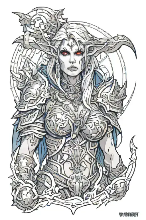 Warcraft Sylvanas Windrunner Colored Wow