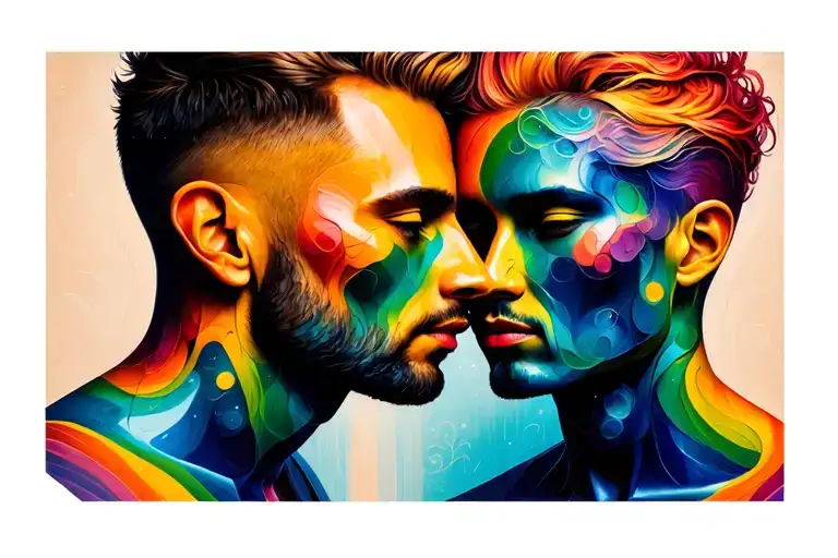 Gay Couple Abstract