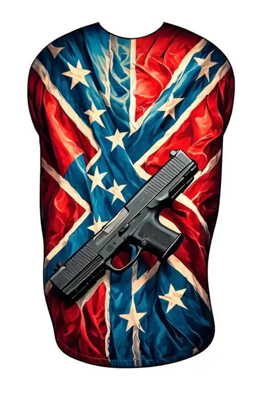 Confederate Flag With Glock