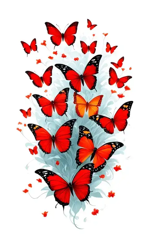 Red Butterflies