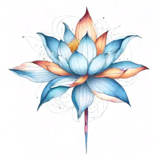 Deep Intergalactic Blooming Lotus Flower
