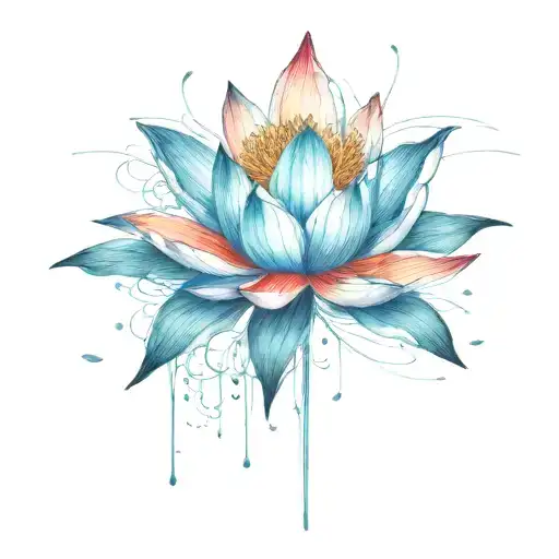 Single Blooming Lotus