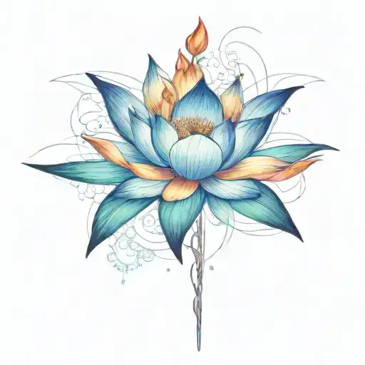 Single Blooming Lotus