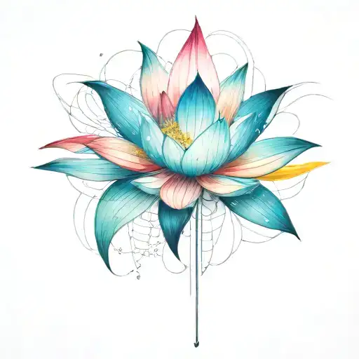 Single Blooming Lotus