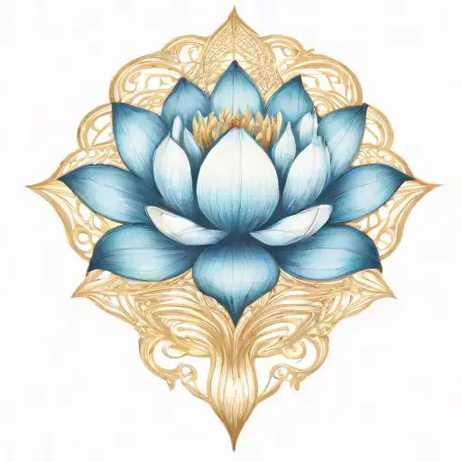 Dark Intergaltic Space Lotus Flower