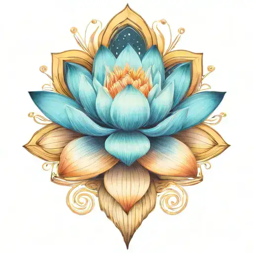 Intergalactic Stars Orbiting A Lotus Flower