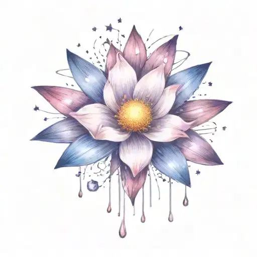 Add More Stars Surrounding The Flower And Other Space Themed Objects