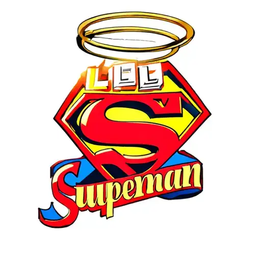 Superman Logo With Halo With Banner Saying Lil Superman