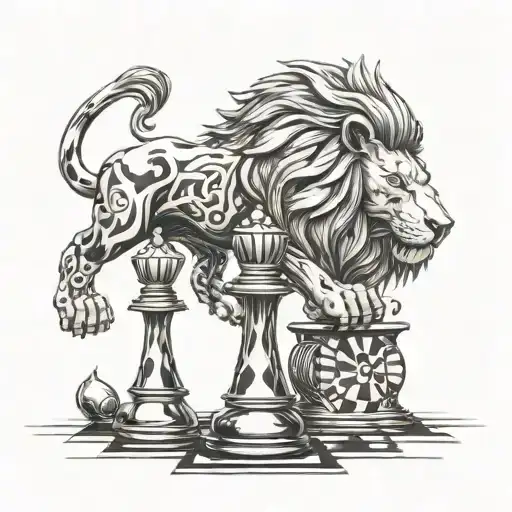 Lion King Chess Piece