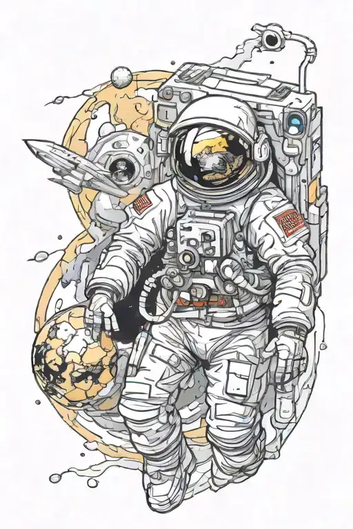 Astronaut Exploring