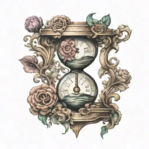 Passage Of Time Hourglass Heart Brain Thinking Figure