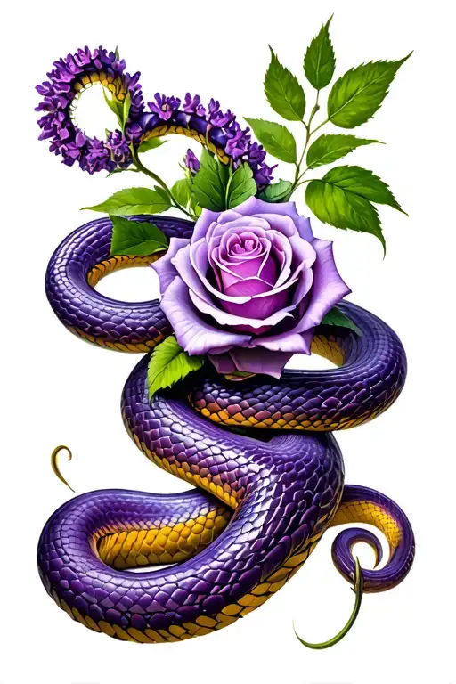 Lavender Rose Strangling Snake