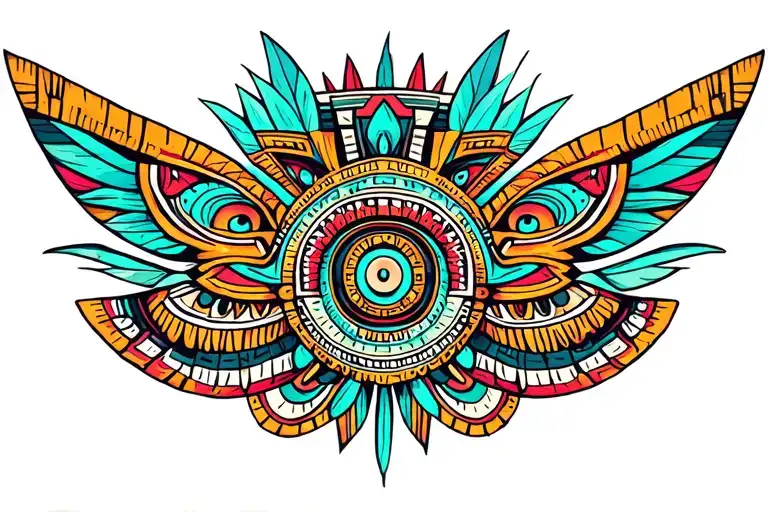 The Ethnic Ornament Of The Aztec