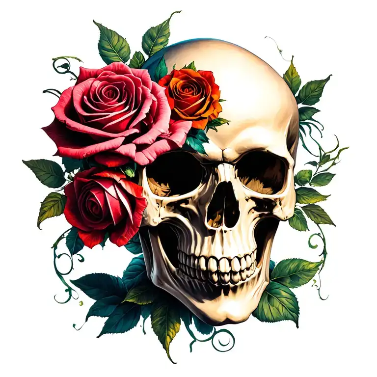 Skull And Roses