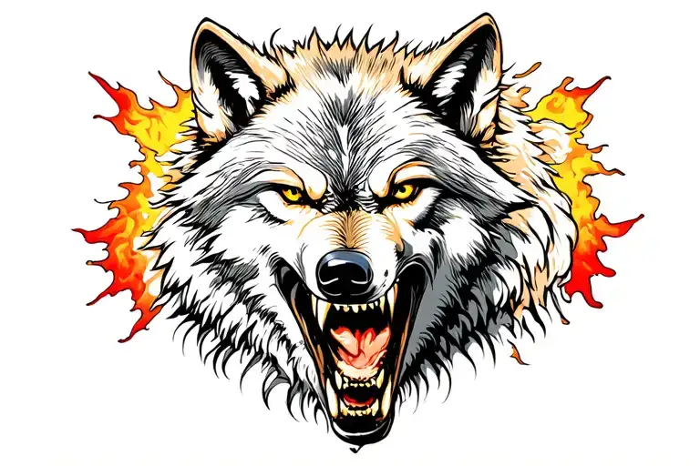 Wolf Angry And Scarface