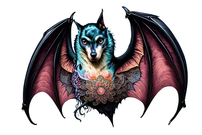 Bat Wings With Mandala