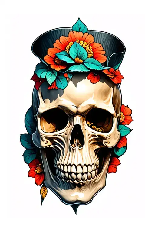 Skull For Outer Palm Hand