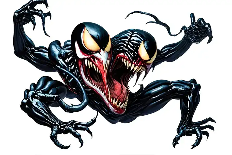 Venom Fighting Carnage Symbiote Tattoo Intense And Venom Dominate