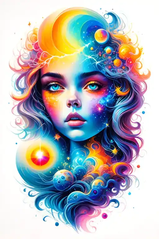 Colorful Cosmic Scene